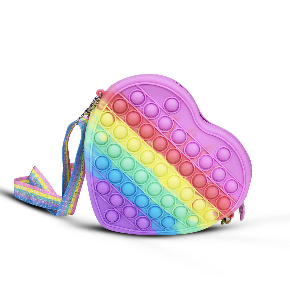 GLITTER HEARET POP-IT CROSSBODY BAG #sktt8114mult