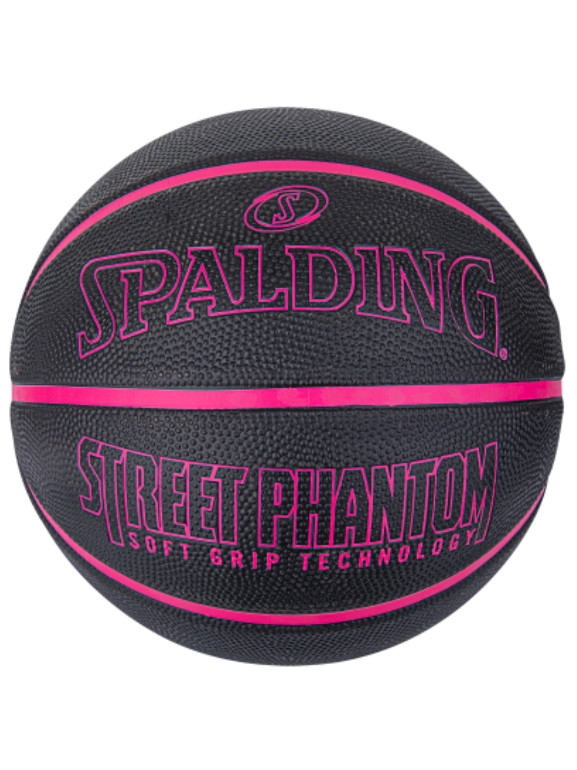 SPALDING STREET PHANTOM BLK PINK SGT SZ6 RUBBER BA #84390z