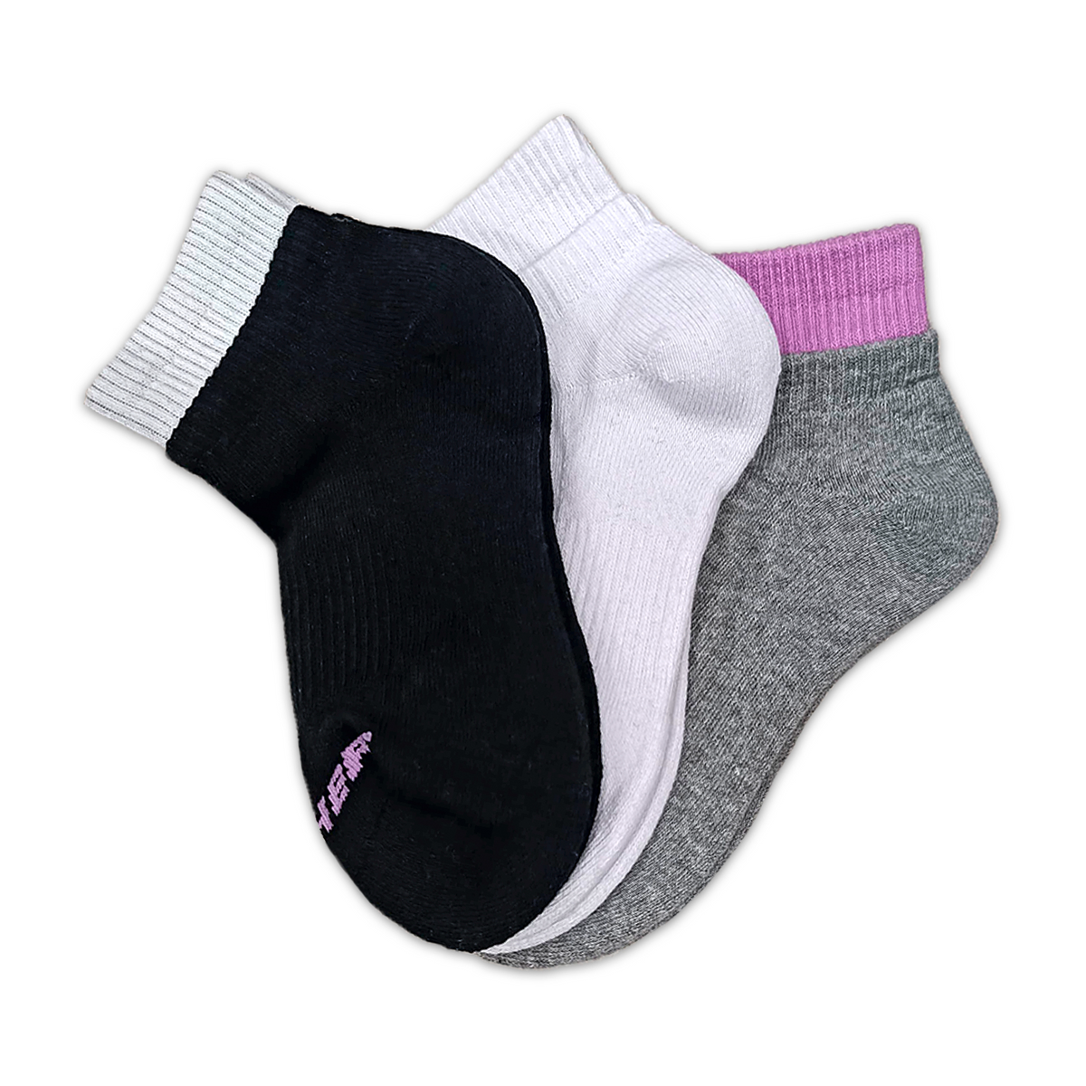 3PK WOMENS 1/2 TERRY QTR CREW #s600477/015