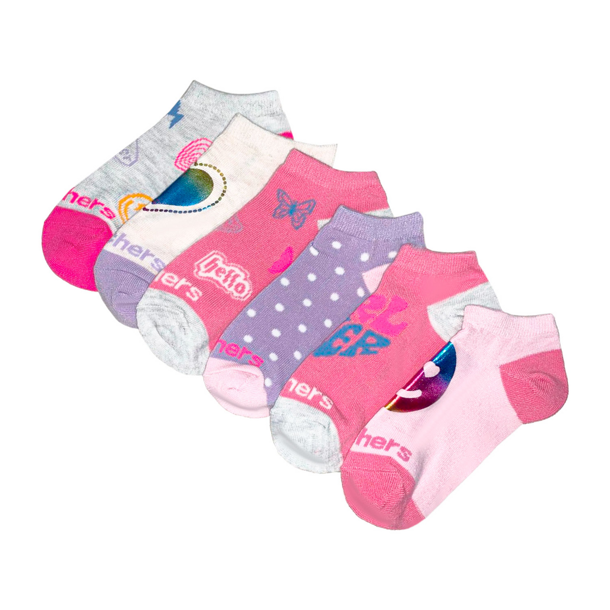 6PK GIRLS NON TERRY LOW CUT #s601868/501