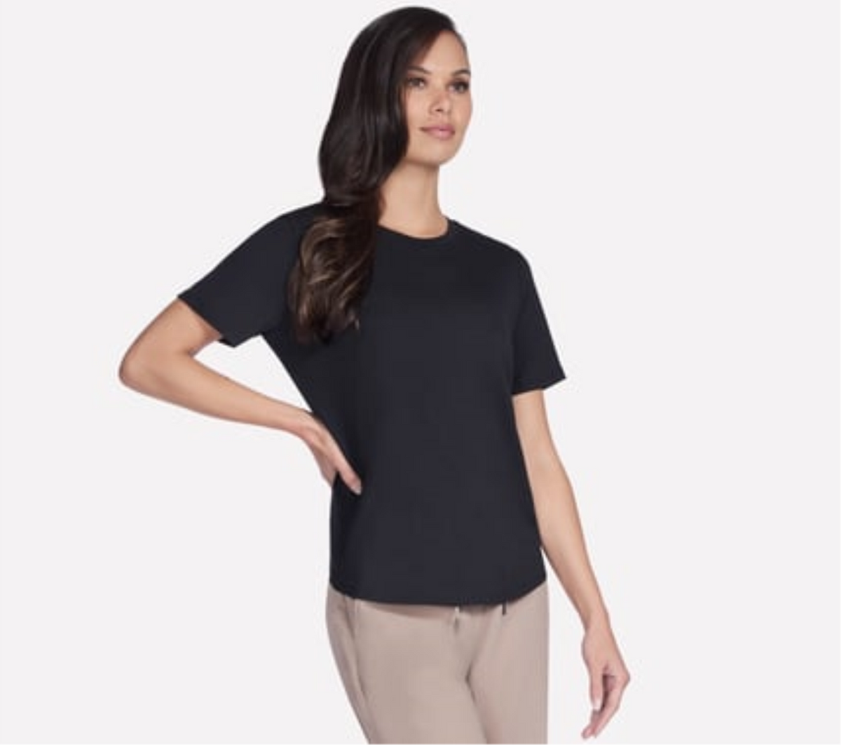 GO WALK LUXE RIB TEE #tp163blk